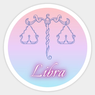 Spherical Zodiac Libra Sticker